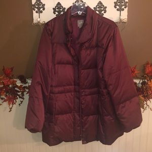 Jjill winter puffer jacket w/detachable hood